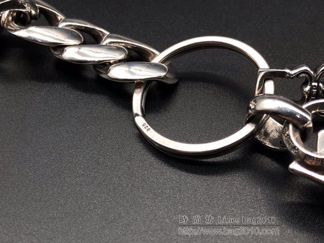 chrome hearts銀飾 克羅心大十字架鑰匙鏈 純手工 克羅心925銀首飾  gjc1906